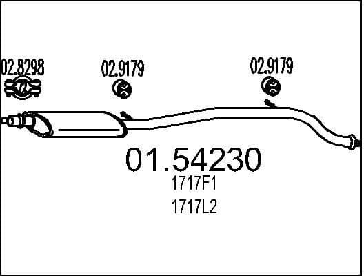 Centre Muffler 01.54230