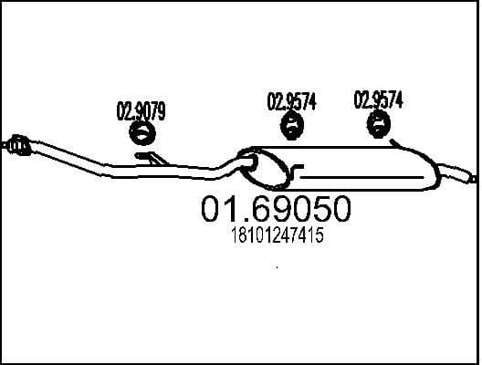 Rear Muffler 01.69050
