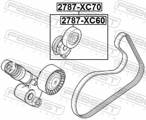 Belt Tensioner, V-ribbed belt 2790-XC70 - image 2