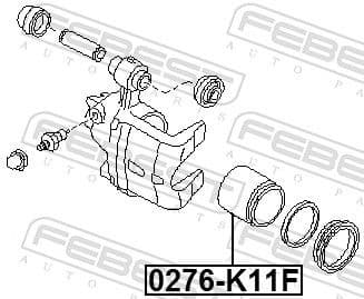 Piston, brake caliper 0276-K11F - image 2