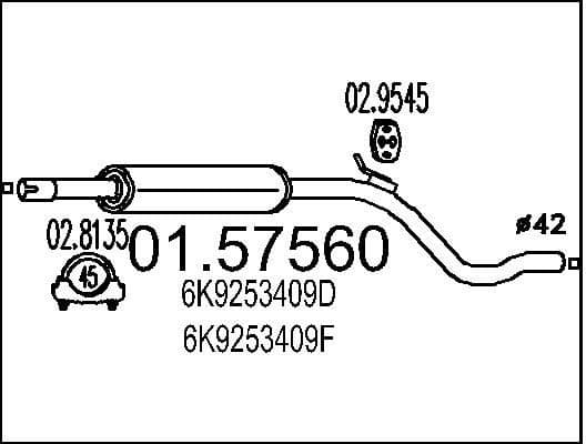 Centre Muffler 01.57560