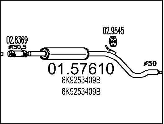 Centre Muffler 01.57610