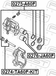 Piston, brake caliper 0276-JA60F - image 2