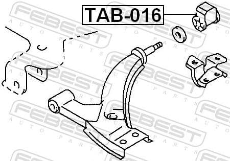 Mounting, control/trailing arm TAB-016 - image 2