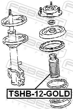 Dust Cover Kit, shock absorber TSHB-12-GOLD - image 2