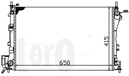 Radiator, engine cooling LORO 037-017-0026 - image 3