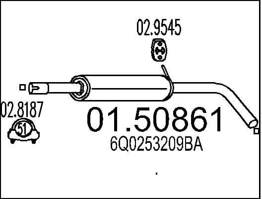 Centre Muffler 01.50861