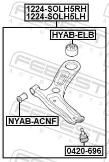 Control/Trailing Arm, wheel suspension 1224-SOLH5LH - image 2