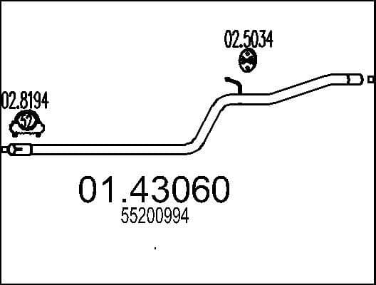 Exhaust Pipe 01.43060