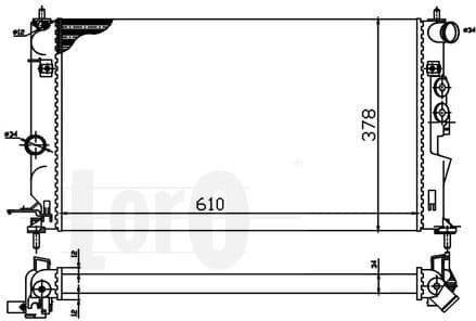 Radiator, engine cooling LORO 037-017-0015 - image 2