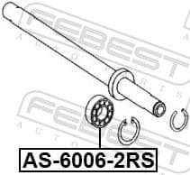 Bearing AS-6006-2RS - image 2