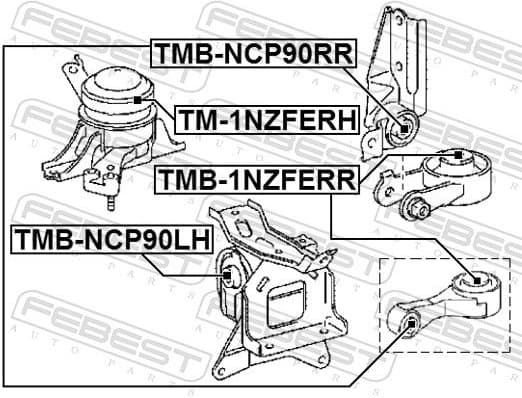 Mounting, engine TMB-1NZFERR - image 2