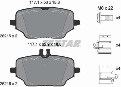 Brake Pad Set, disc brake Q+ 2621501