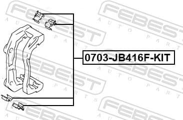 Accessory Kit, disc brake pad 0703-JB416F-KIT - image 2