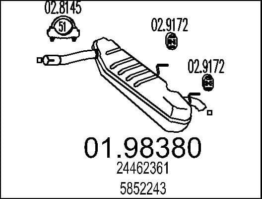 Rear Muffler 01.98380