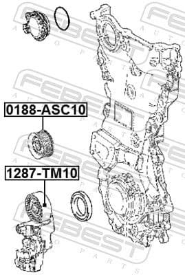 Deflection/Guide Pulley, V-ribbed belt 0188-ASC10 - image 2