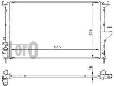 Radiator, engine cooling LORO 010-017-0001 - image 2