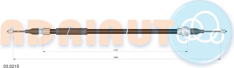 Cable Pull, parking brake 03.0215