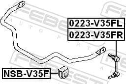 Link/Coupling Rod, stabiliser bar 0223-V35FR - image 2