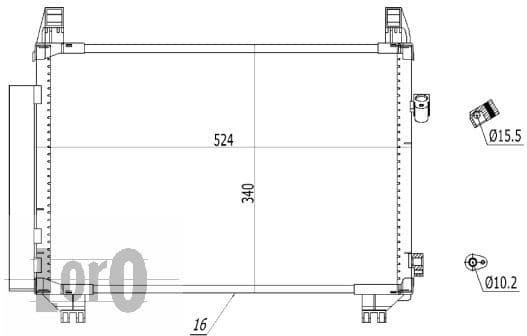 Condenser, air conditioning LORO 051-016-0033 - image 2