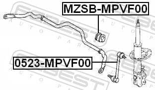 Mounting, stabiliser bar MZSB-MPVF00 - image 2