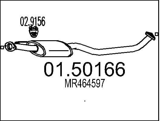 Centre Muffler 01.50166