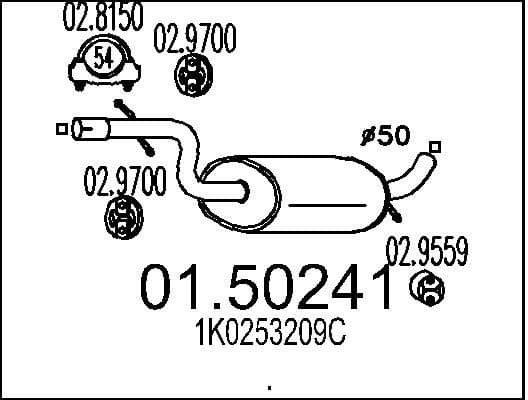 Centre Muffler 01.50241