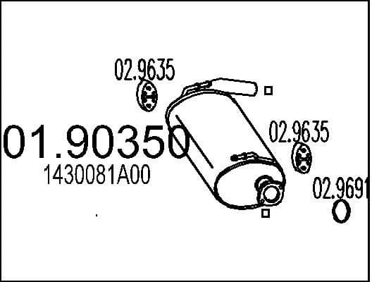 Rear Muffler 01.90350