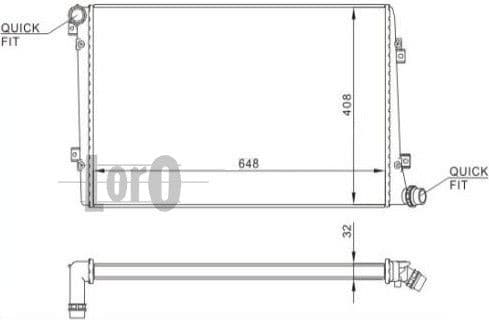 Radiator, engine cooling LORO 003-017-0032 - image 2