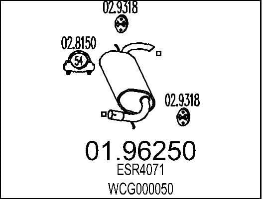 Rear Muffler 01.96250