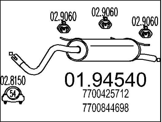 Rear Muffler 01.94540