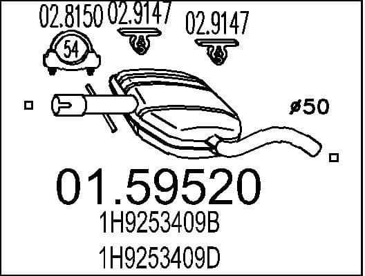 Centre Muffler 01.59520