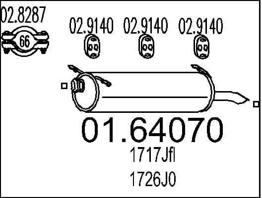 Rear Muffler 01.64070