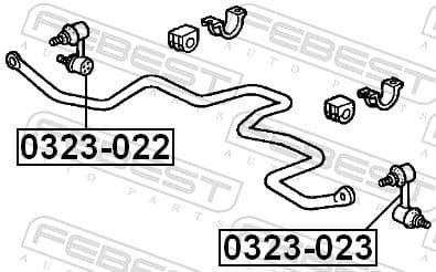 Link/Coupling Rod, stabiliser bar 0323-023