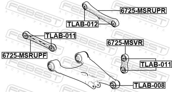 Control/Trailing Arm, wheel suspension 6725-MSRUPR - image 2