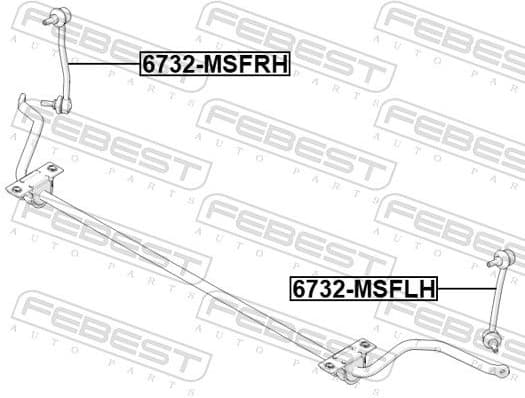 Link/Coupling Rod, stabiliser bar 6723-MSFLH - image 2
