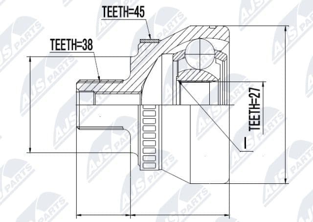 Joint Kit, drive shaft NPZ-AU-009