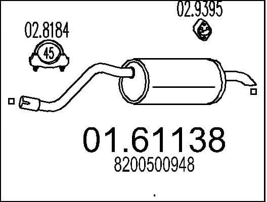 Rear Muffler 01.61138