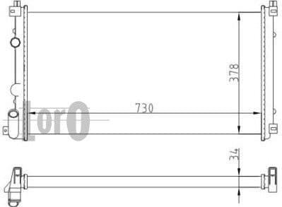 Radiator, engine cooling LORO 037-017-0070 - image 2