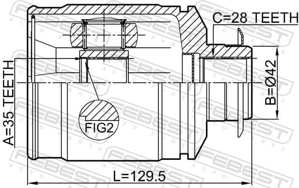 Joint Kit, drive shaft 1211-CMRH - image 2