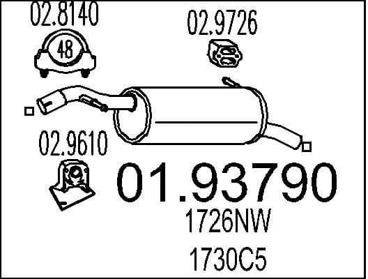 Rear Muffler 01.93790