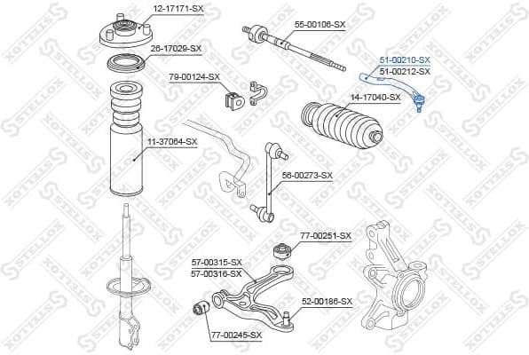 Tie Rod End 51-00210-SX