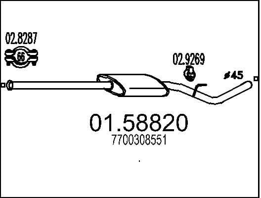 Centre Muffler 01.58820