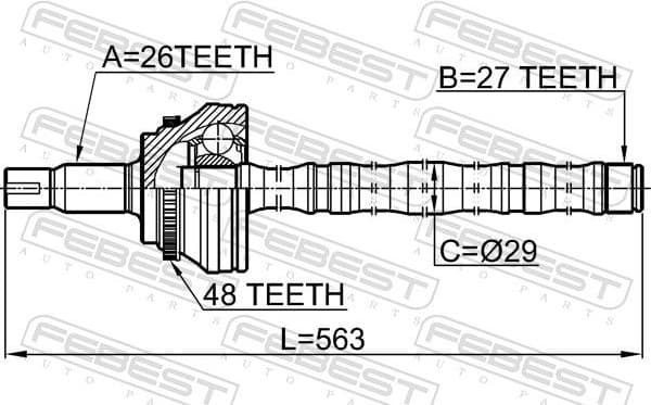 Joint Kit, drive shaft 0114-ACV30A48 - image 2