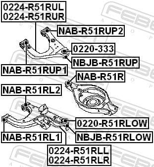 Control/Trailing Arm, wheel suspension 0224-R51RLL - image 2