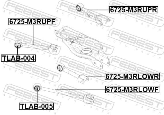 Control/Trailing Arm, wheel suspension 6725-M3RLOWF - image 2