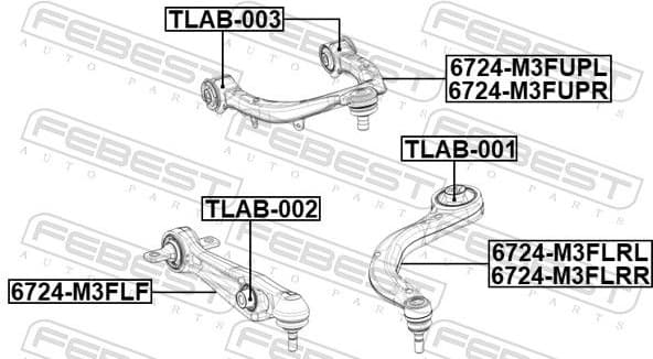 Control/Trailing Arm, wheel suspension 6724-M3FUPL - image 2