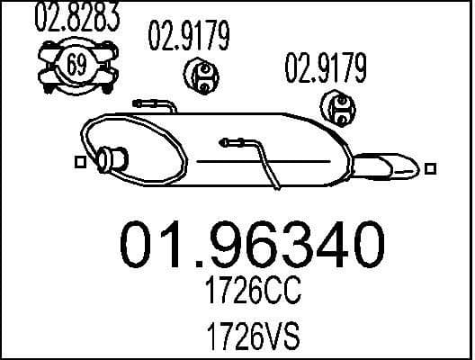 Rear Muffler 01.96340