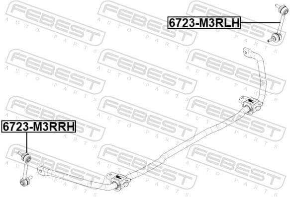 Link/Coupling Rod, stabiliser bar 6723-M3RLH - image 2