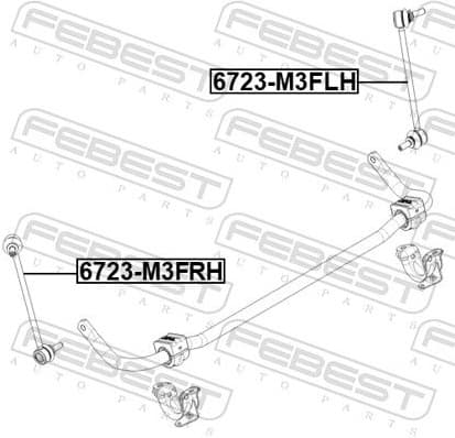 Link/Coupling Rod, stabiliser bar 6723-M3FLH - image 2